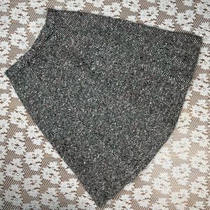 Vintage 1950s 1960s Home Sewn Textured Heavy Wool Midi Paneled Skirt